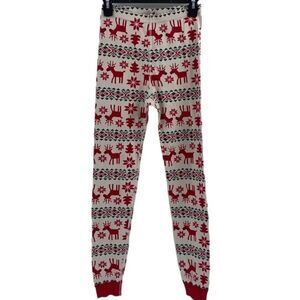 Hanna Andersson Christmas PJ Bottoms Girls Size 14 Holiday Deer Pajamas